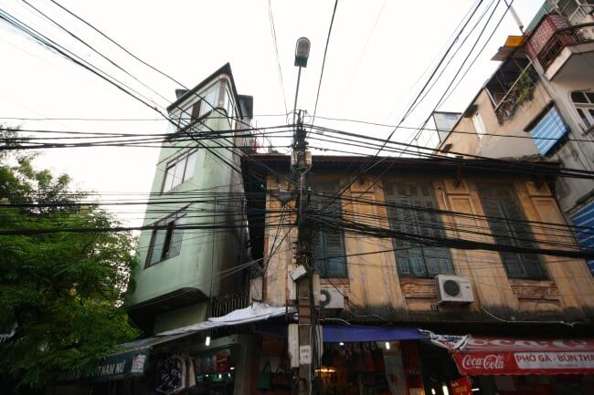 Electricity wires in Hanoi