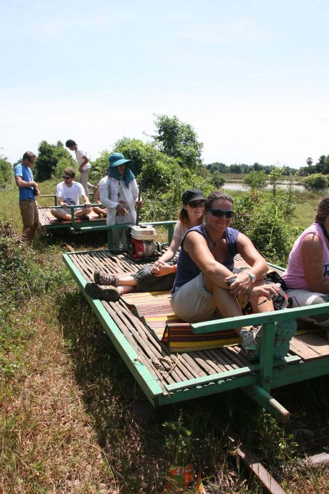 Oncoming traffic on Bambu Train battambang