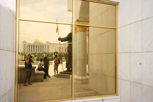 From the Caucuses it was over to Turkmenistan (by a three day boat that got 'stuck at sea'). Never have I ever been anywhere with quite so much gold, marble and weirdness in such close proximity.